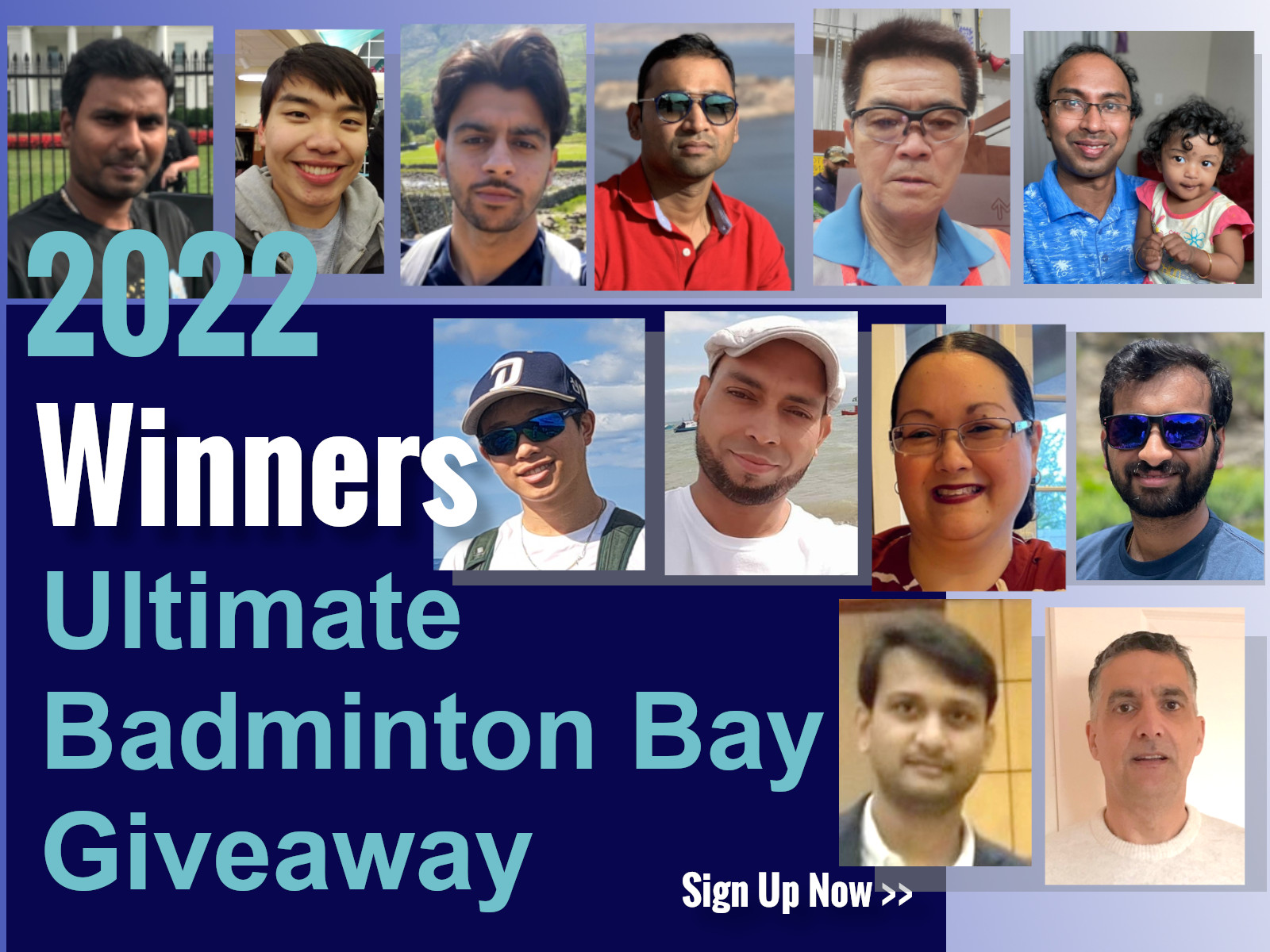 2022 Winners Ultimate Badminton Bay Giveaway